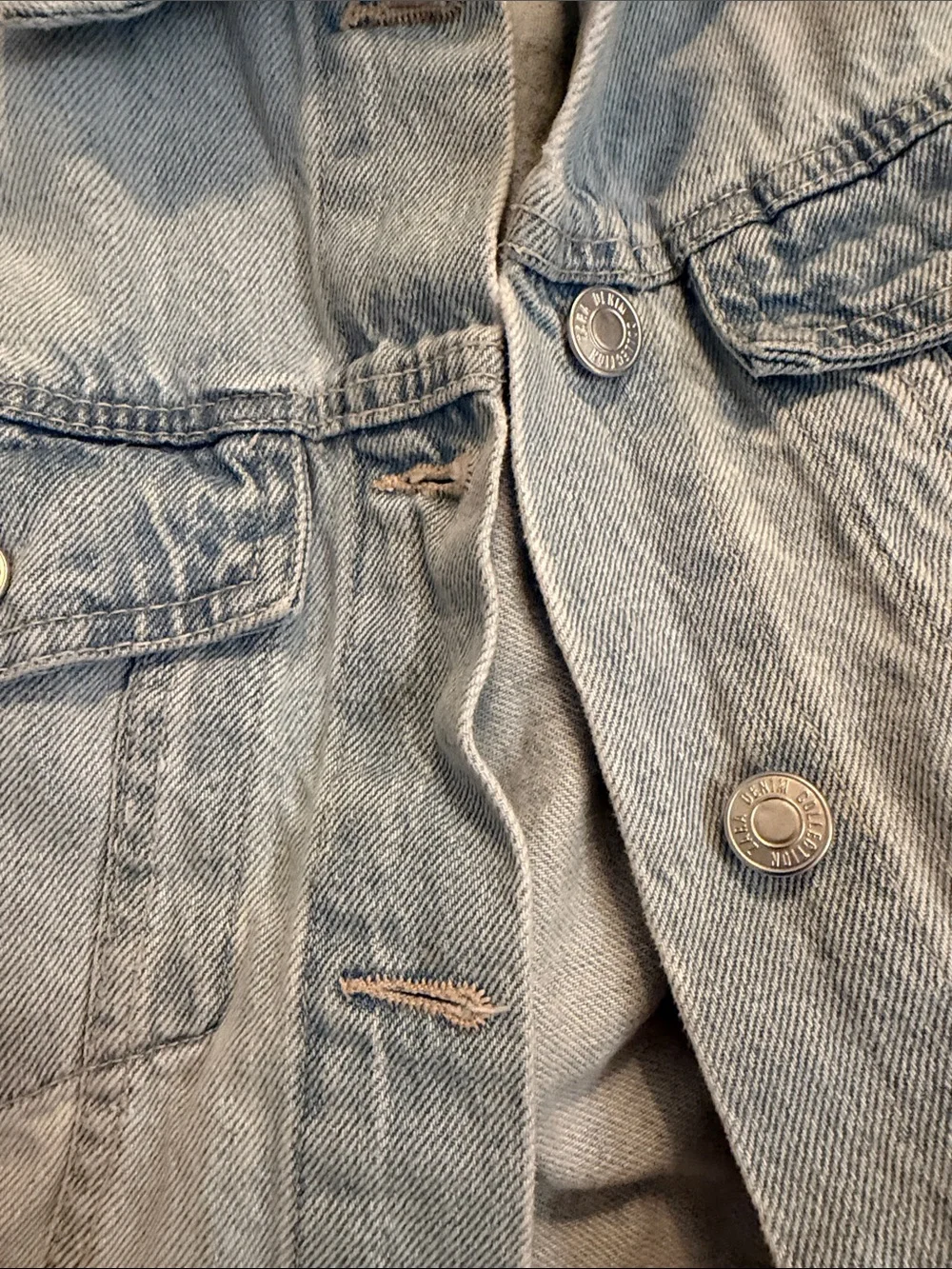 Zara Light Denim Jean Jacket - Pale Blue Trucker